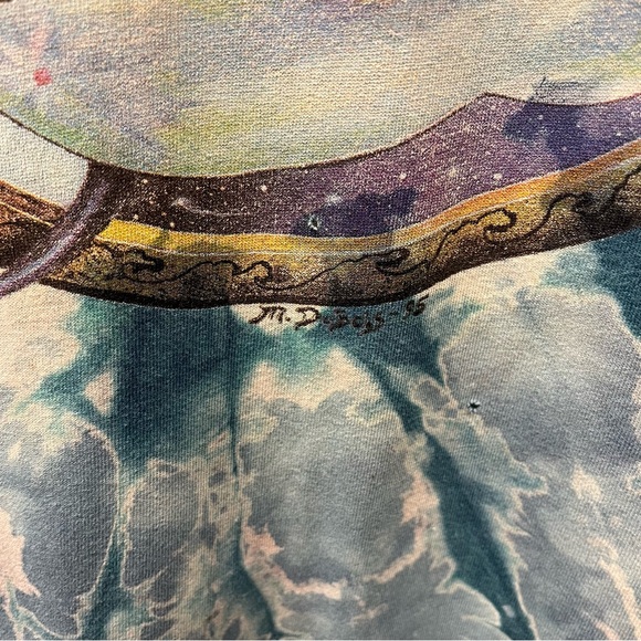 M. Debois 1995 Dolphin Mandala AOP Tie Dye Vintage T-Shirt Delta XL Unisex Beach - Picture 7 of 7